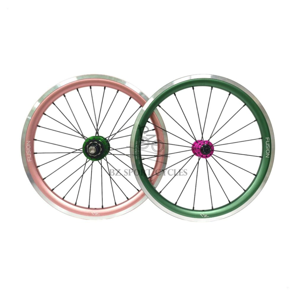 BZ Alloy Brompton Wheels (16'' 349) - BZ Fusion Rim | BZ BN2+2 Front Hub | Onyx BMX Pro HG Rear Hub - Image 8