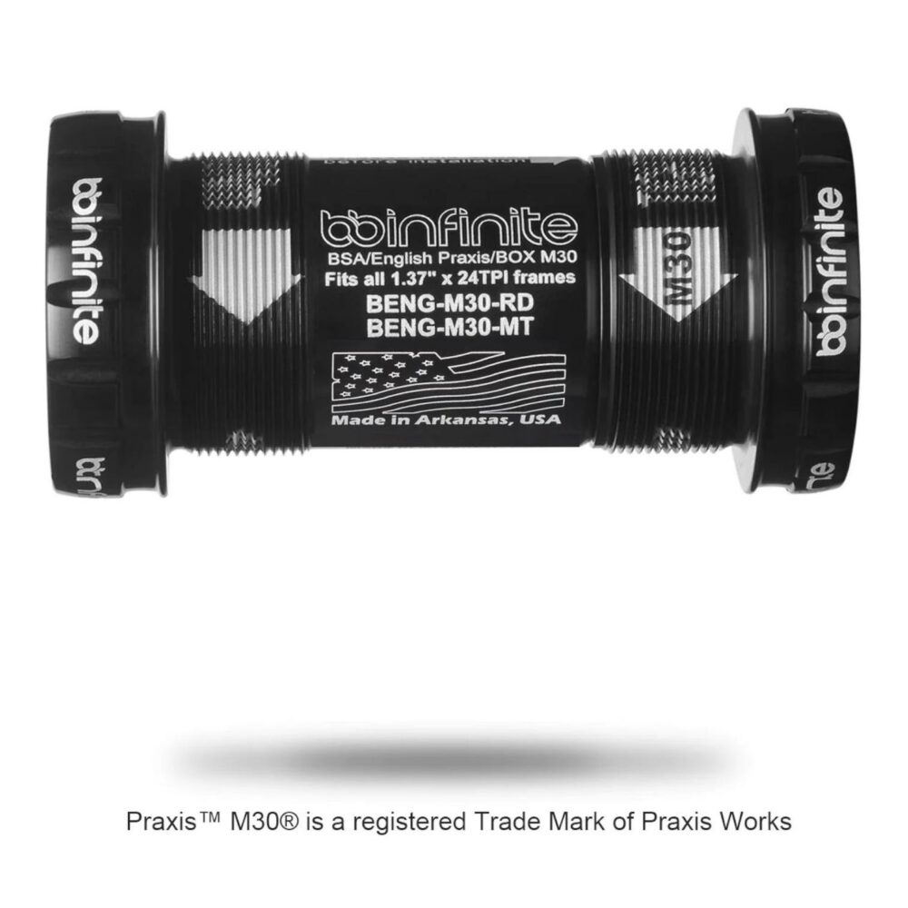 BBinfinite BSA English Threaded Praxis™ M30 Road Bottom Bracket - Image 4